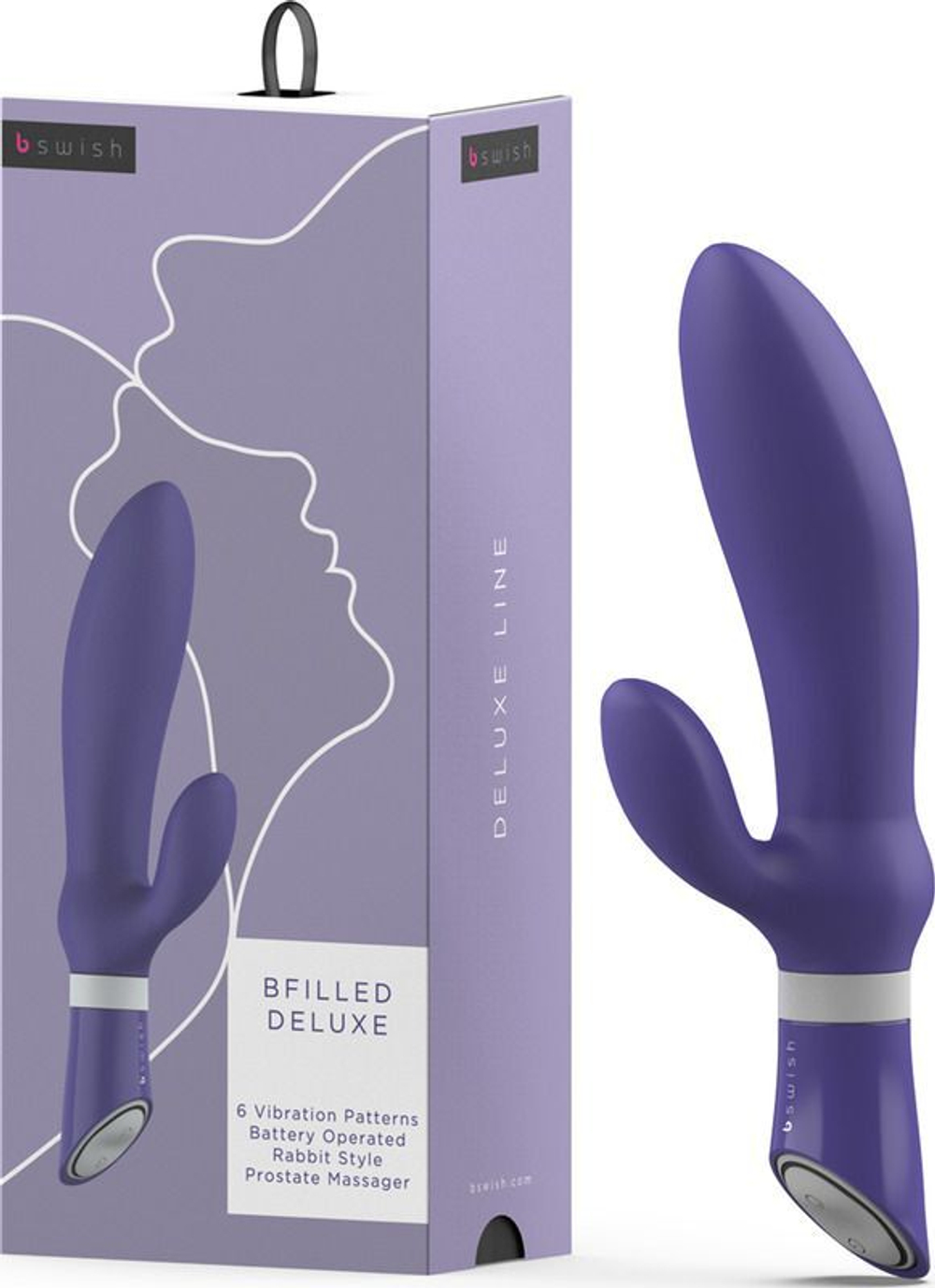 Фиолетовый вибромассажер простаты Bfilled Deluxe - 21 см. (Цвет: фиолетовый)