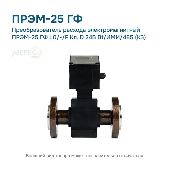 Преобразователь расхода электромагнитный ПРЭМ-25 ГФ L0/-/F Кл. D 24В Bt/ИМИ/485 (К3)