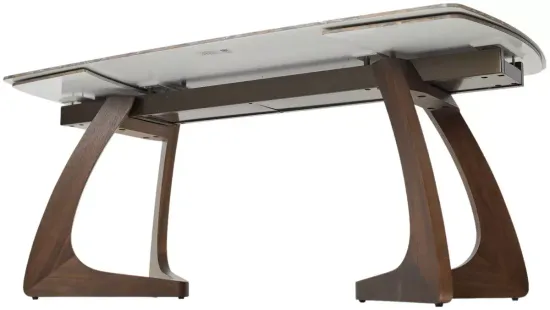 Стол DAKAR 180 GLOSS AMBER JADE SOLID CERAMIC / Орех