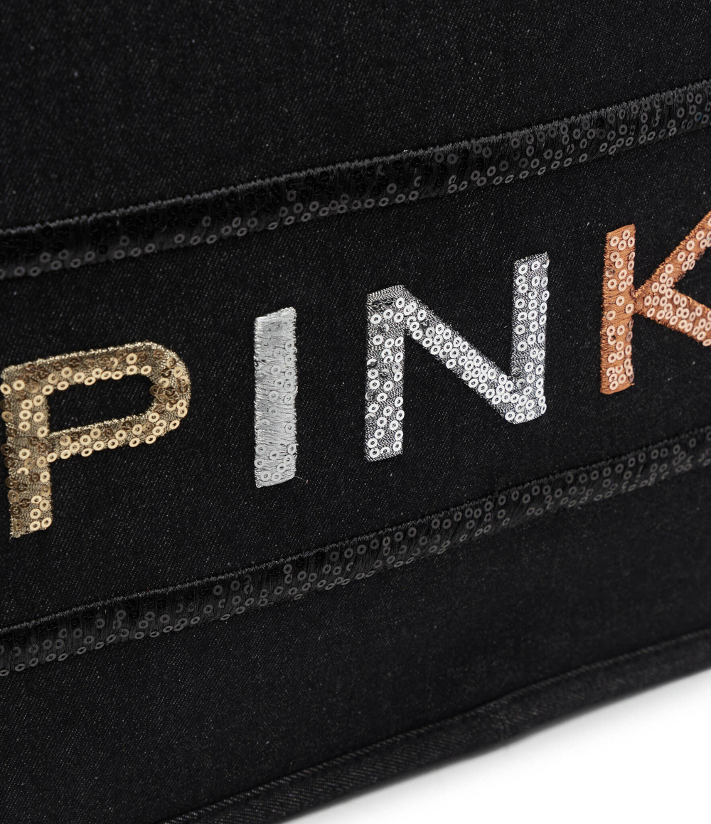Сумка-шопер SHOPPER DENIM RICAMO LOGO Pinko - черный(101964 A17T)