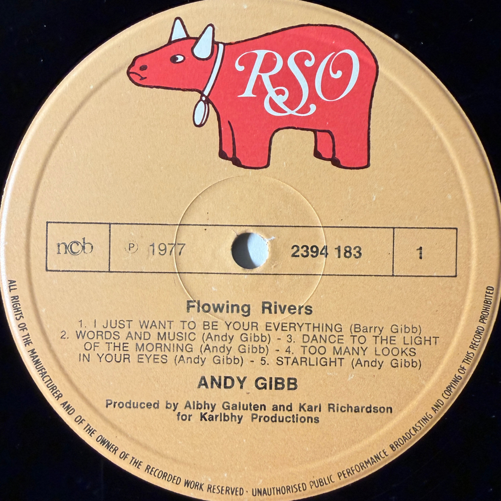 Andy Gibb ‎– Flowing Rivers (Скандинавия 1977г.)