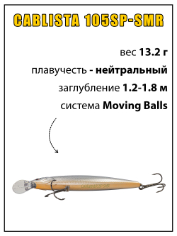 Воблер минноу Cablista 105SP SMR 13.2 г цвет #02