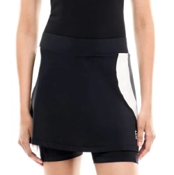 Теннисная юбка EA7 Woman Jersey - black/butter/asphalt