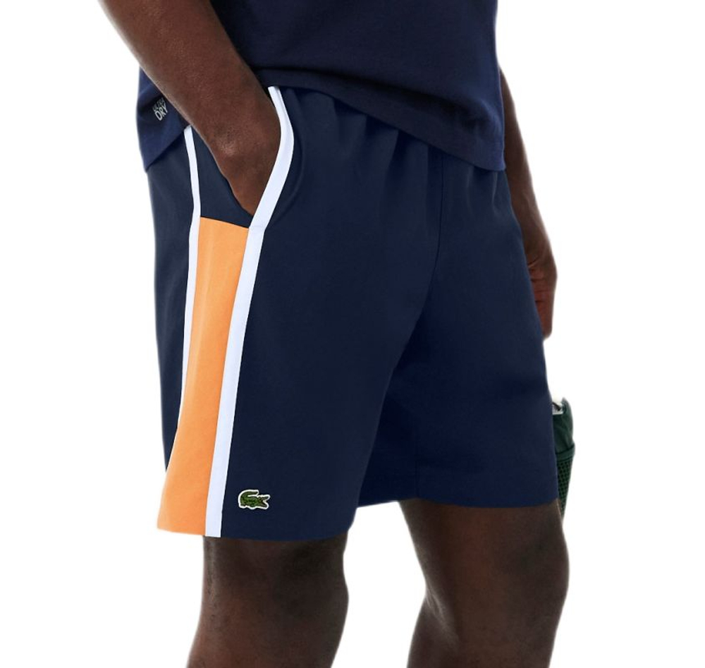 Теннисные шорты Lacoste Sport Colourblock Panels Lightweight - navy blue/blossom/white