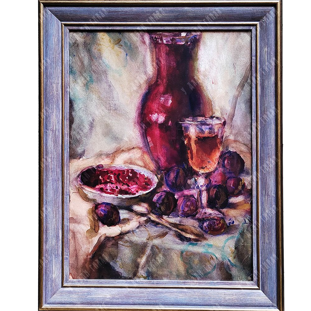 Яснопольская В. Л. Натюрморт со сливами. Бумага, акварель. СССР, 1980-е годы Яснопольская В. Л. Натюрморт со сливами. Бумага, акварель. СССР, 1980-е годы