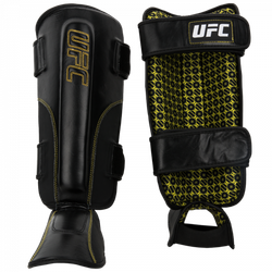 UFC Защита голени на липучках, черная - L/XL