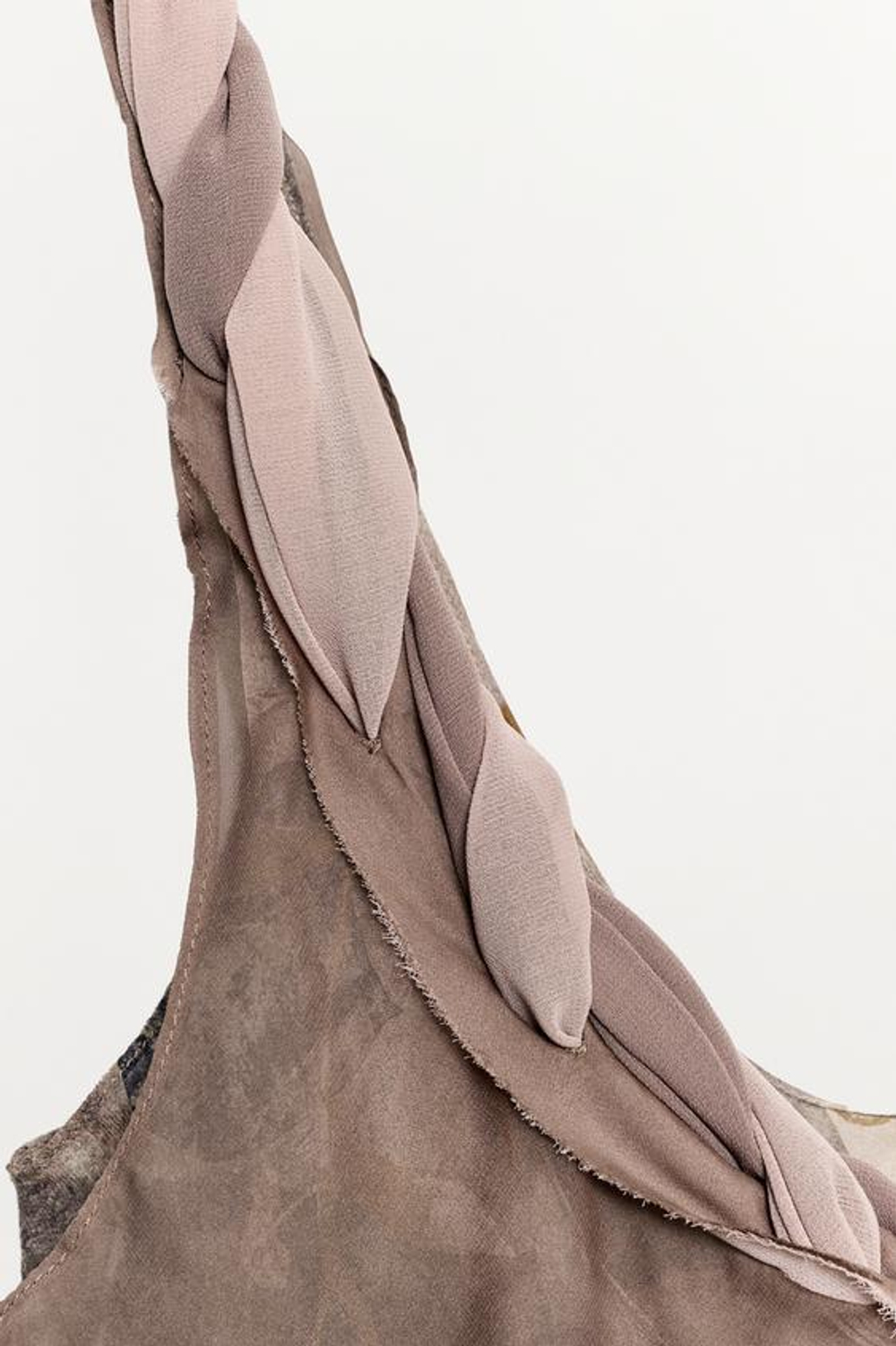 ZARA КОМБИНИРОВАННЫЙ ПЛЕТЕНЫЙ ТОП — ZW COLLECTION, ЦВЕТ МАЛЬВЫ