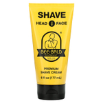 Bee Bald, Shave Head & Face, крем для бритья премиального качества, 177 мл (6 жидк. унций)