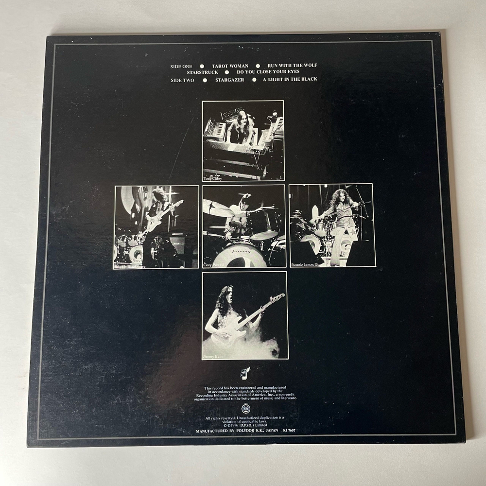 Винтажная виниловая пластинка LP Rainbow, Rainbow Rising (Япония 1976) (Без Оби) Run With The Wolf