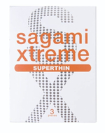 Ультратонкие презервативы Sagami Xtreme Superthin - 3 шт. (Цвет: прозрачный)