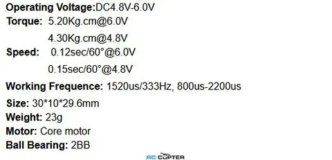 Сервопривод KST DS135MG (4.3-5.2кг/см 0.12-0.15сек, 23г)