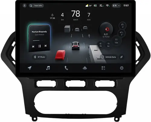 Магнитола для Ford Mondeo 4 2007-2010 (рамка чёрная) - Teyes CC4-PRO монитор 13" 2K QLED на Android 13, Быстрейшая, Snapdragon 778G, ИИ, CarPlay, DSP, 4G SIM-слот