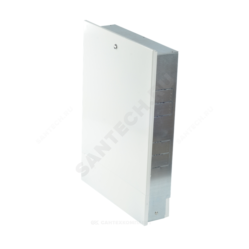 Шкаф коллекторный встраиваемый сталь ШРВ-1 450х120-180х648-711мм RAL 9016 (Белый) Wester 0-32-1100