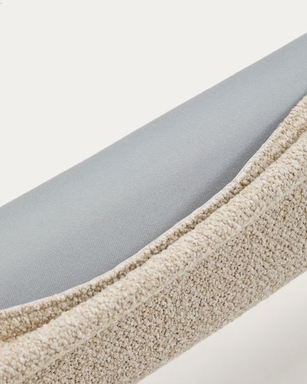 Кровать Odina La Forma из букле цвета экрю со съемным чехлом 160 x 200 см