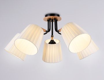 Светильник потолочный 5*Е27 TR4733/5 BK/LWD чёрный/светлое дерево Traditional Modern Ambrella