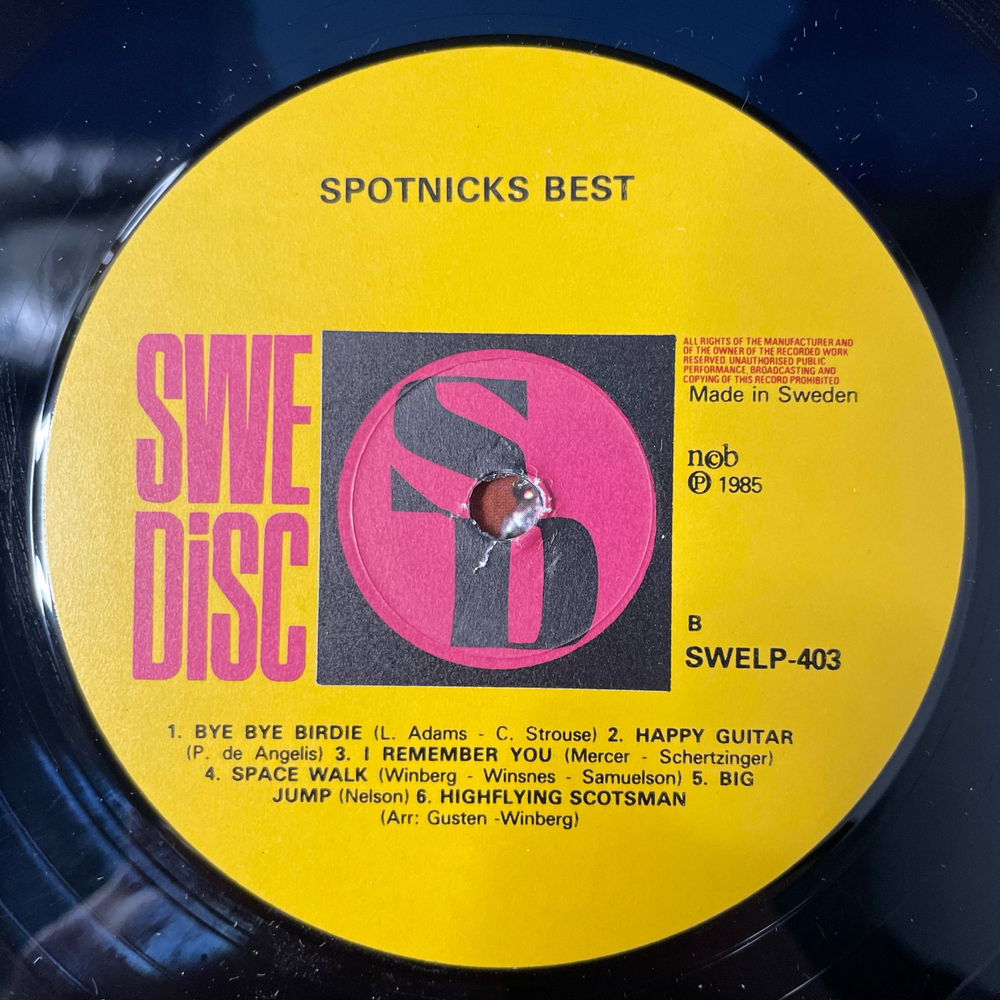 Винтажная виниловая пластинка LP Spotnicks, Spotnicks Best (Швеция 1985)