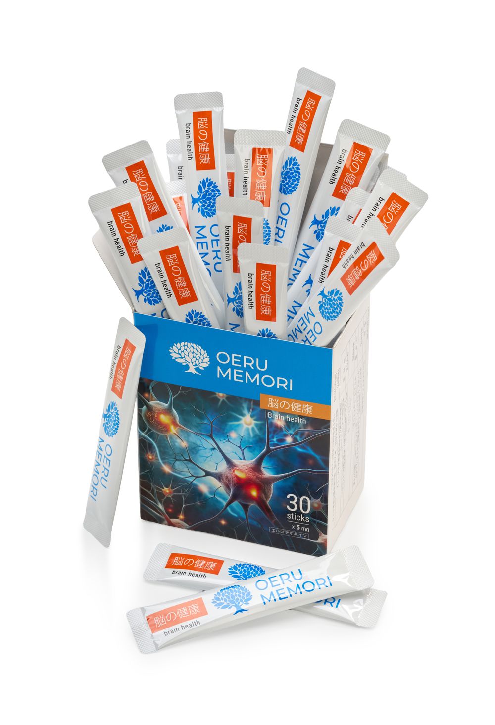 Oeru Memori Brain Health — пищевая добавка с эрготионеином 5 мг, 30 стиков