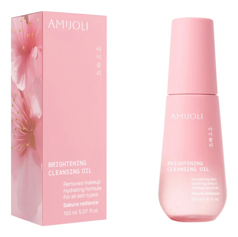 AMIJOLI Гидрофильное масло для снятия макияжа с экстрактом сакуры-Brightening Cleansing Oil Sakura Radiance, 150мл