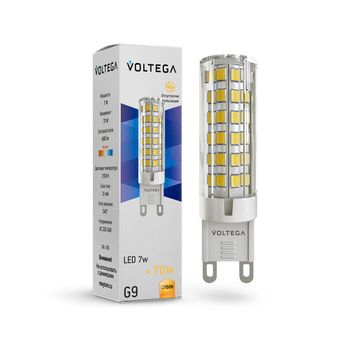 Светодиодная лампа Simple Capsule 7W 2700K G9 (7263) VG9-K3G9-2.7K-7W Voltega