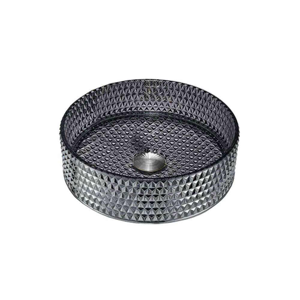 Раковина стеклянная Vincea VBS-5GL03, 400*400*125, накладная, цвет черный, , шт