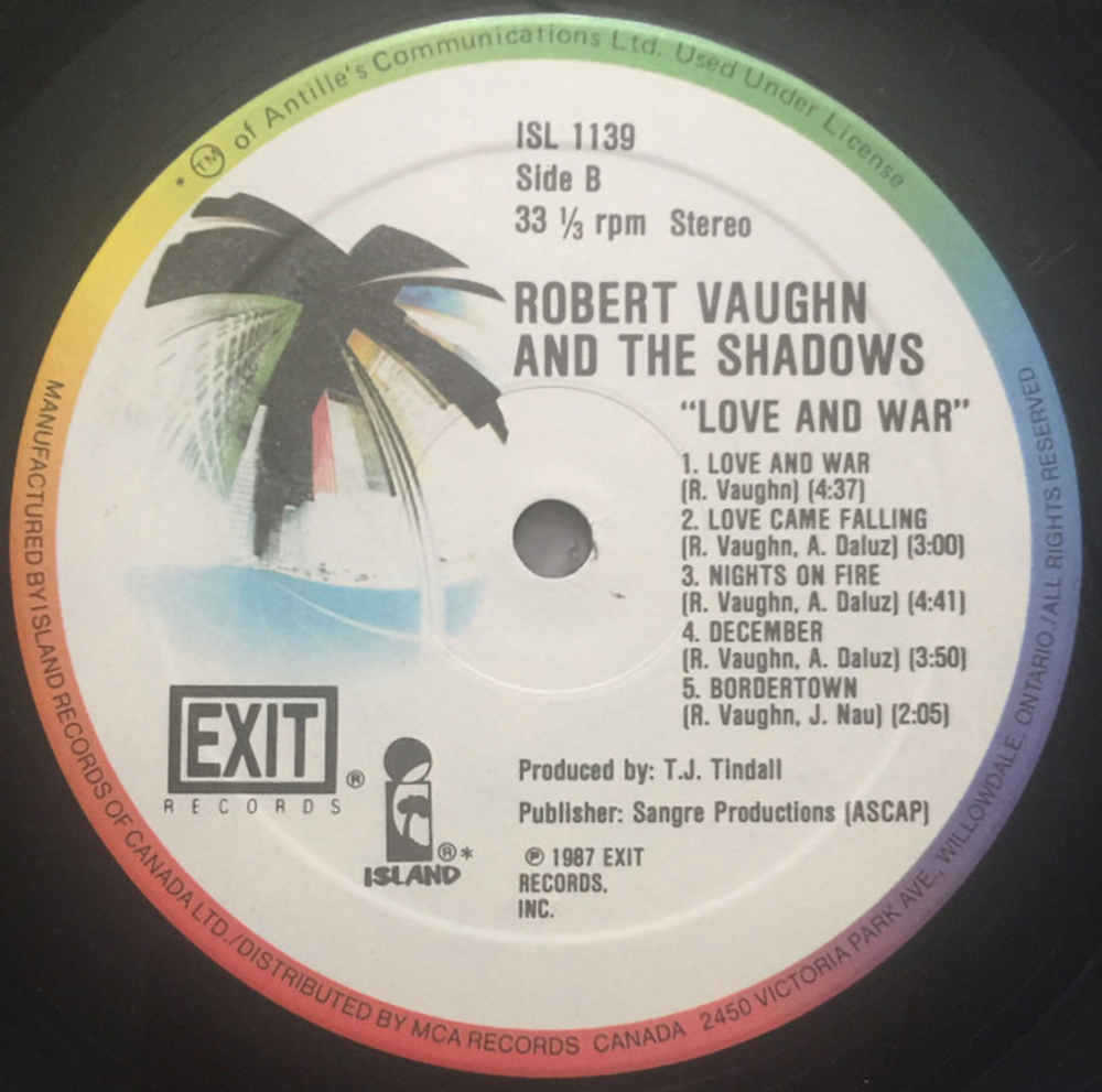 Robert Vaughn And The Shadows / Love And War (LP)