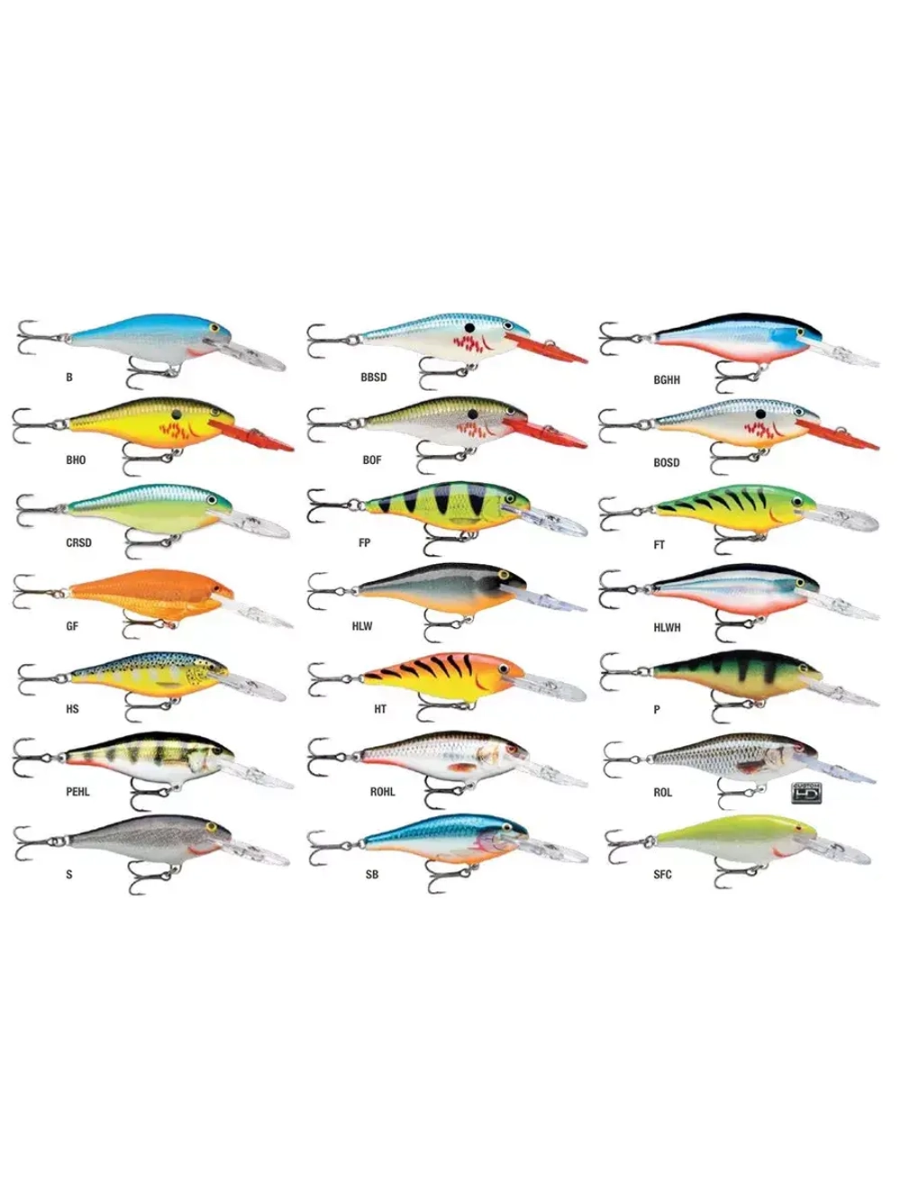 Воблер RAPALA Shad Rap 07, 7см, 8гр, цвет ROHL