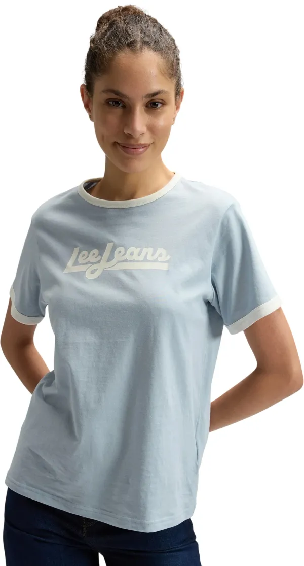 Футболка женская LEE RINGER TEE CONCRETE GRAY