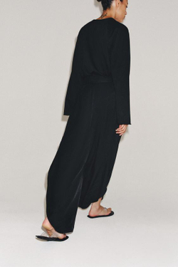ZARA БРЮКИ С РАЗРЕЗАМИ — ZW COLLECTION, ЧЕРНЫЙ