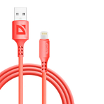 Кабель Defender F207, USB 2.0 (AM) - Apple Lightning (M), 2.4А, красный, 1метр