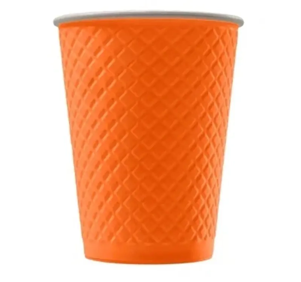 Стакан бумажный 2сл 300 (430) мл d=90мм с конгревом Waffle Colour ассорти