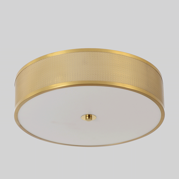 Потолочный светильник LED 32W 3000К-6000К BUTTON PL32W LED латунь/белый Crystal Lux