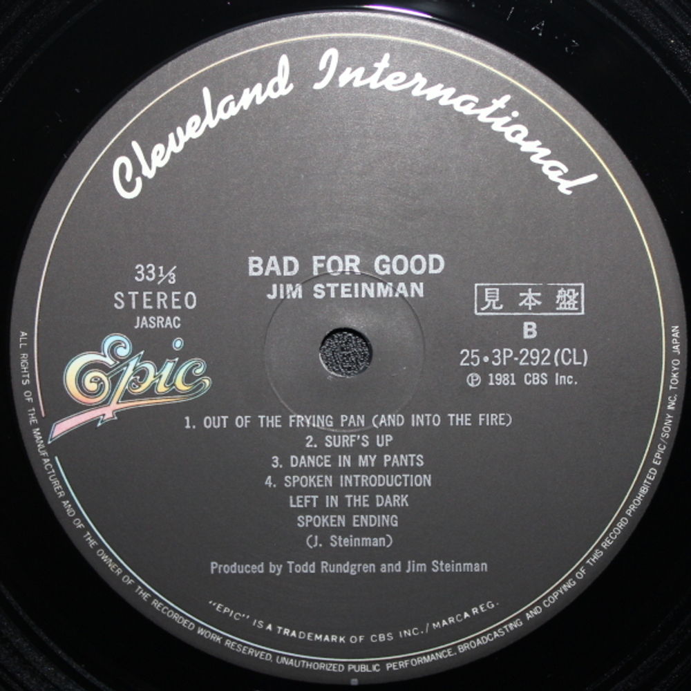 Jim Steinman / Bad For Good (LP+7" Vinyl Single)
