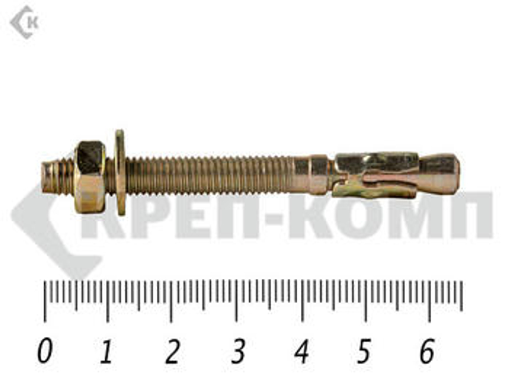 Анкер клиновой, желтый цинк 6х 65 (10шт)