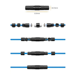 Коннектор RJ45 cat 6, герметичный соединитель для интернет кабеля (бочка), черный, 5 шт