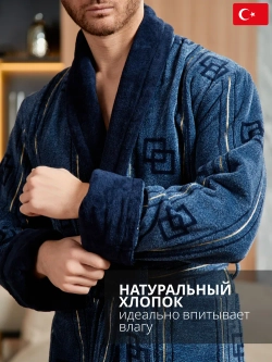 Махровый мужской халат