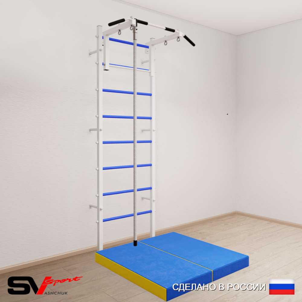 Шведская стенка Sv Sport 5094 (Турник стандарт/Канат/Мат 1м)