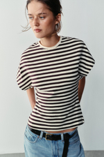 ФУТБОЛКА В ПОЛОСКУ С ШИРОКИМИ РУКАВАМИ — ZARA