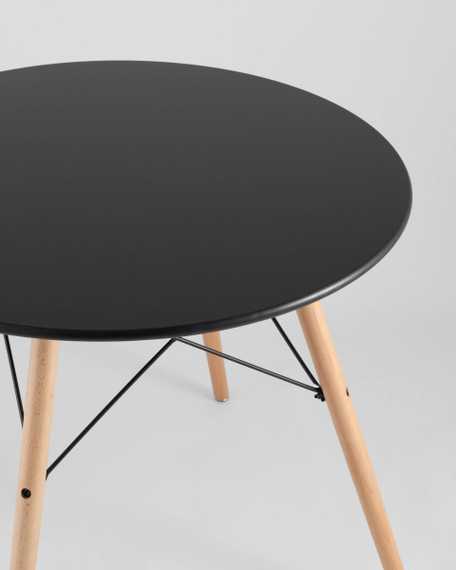 Стол круглый EAMES DSW NEW D=80 черный