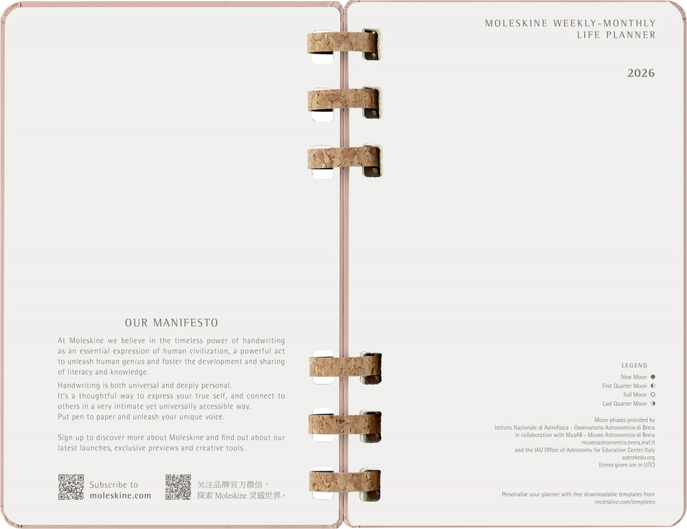 Еженедельник Moleskine SPIRAL (DHSPP2912MWH3) 130х210мм, цвет кофейный