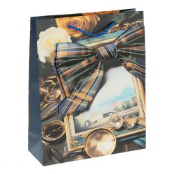 GAEM Пакет подарочный M (бумага 210г/м2, блок микс 12шт), L25,5 W10 H32 см, 4в.