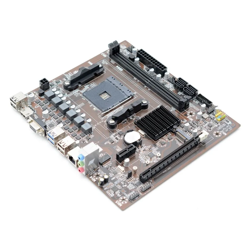 Материнская плата AFOX B450D4-MA-V4, SocketAM4, mATX, Retail, 2xDDR4, PCIe3.0, 1xM.2, GLAN, 6xUSB2, 4xUSB3, VGA, HDMI