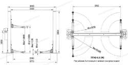 Подъемник 2-стоечный 5,5 тонн ПГН2-5.5 (М)