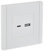 FORTE&PIANO Розетка USB A+C 3,1А FP250 белый IEK