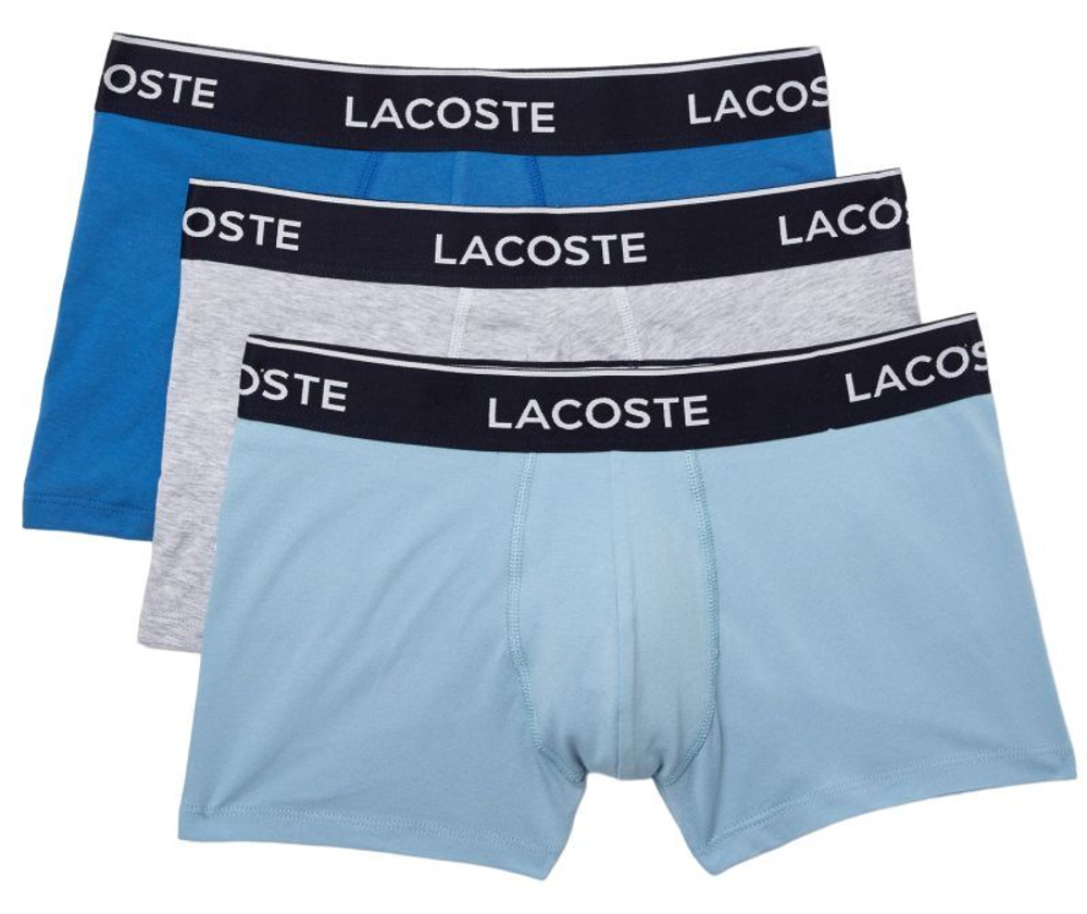 Мужские спортивные боксеры Lacoste Casual Cotton Stretch Boxer 3P - blue/china gray