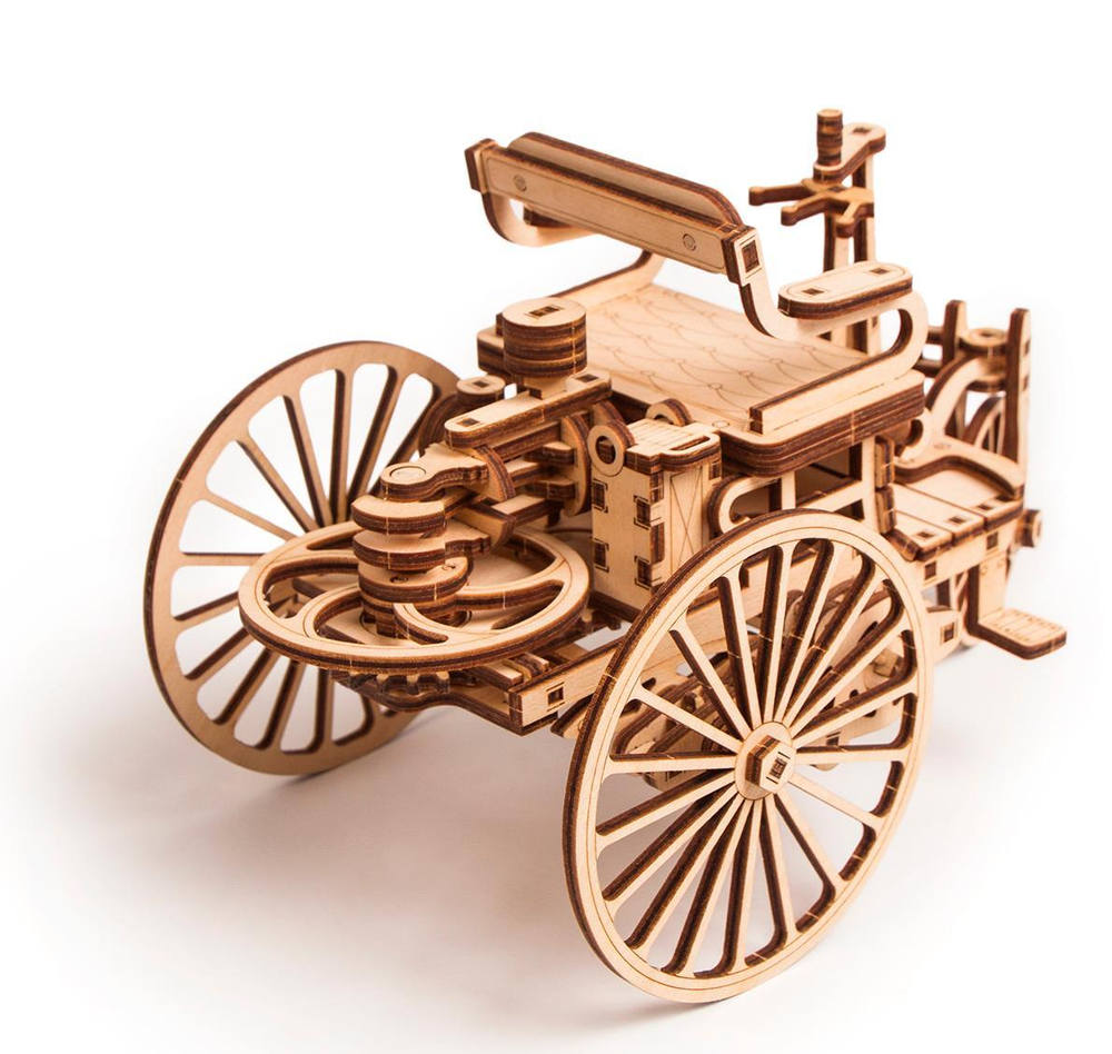 Механический 3D-пазл из дерева Wood Trick Первый автомобиль