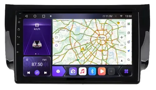 Магнитола для Nissan Sentra/Sylphy B17 2012-2023, Tiida 2015 - Kuberg OL-1666-1 QLed, Android 12, Быстрая, CarPlay, 4G SIM-слот