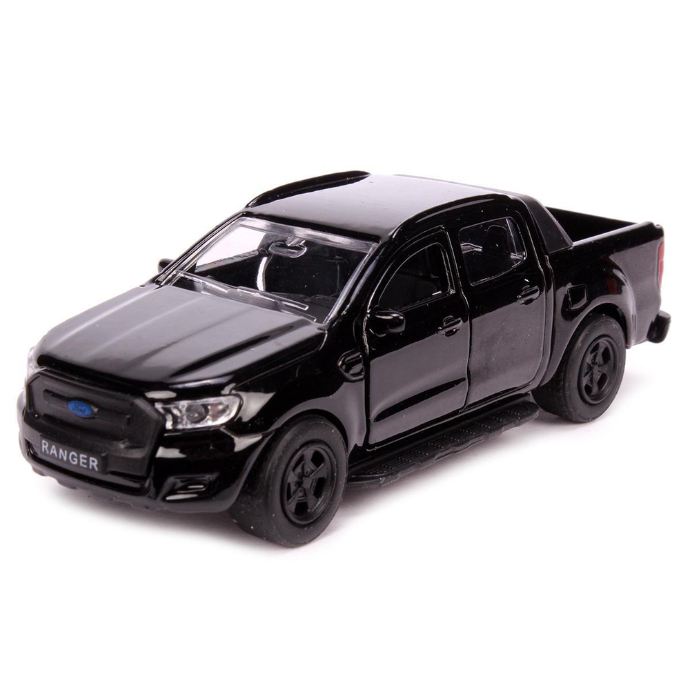 Модель ин. мет. "Ford Ranger Пикап" 12см. черный, открыв. двери, коробка (Технопарк)