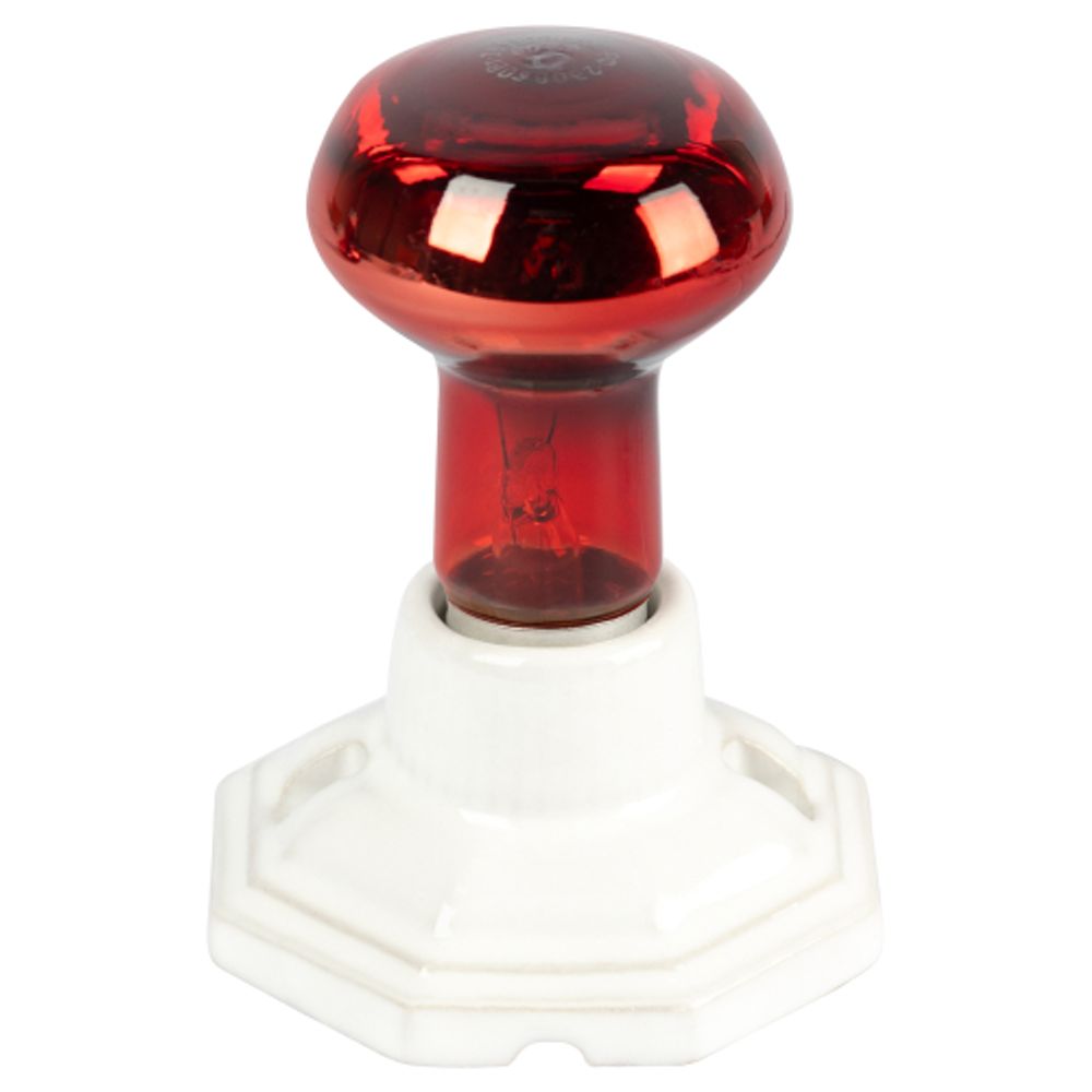Светильник для инфракрасной лампы ЭРА FITO-Holder-CAP-light 3 м патрон-основание керамический с кабелем и цоколем Е27 | Светильники для растений