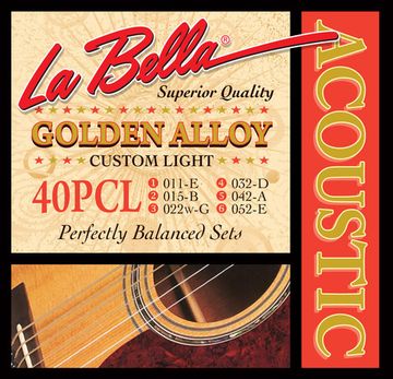 Струны для акустической гитары 11-52 La Bella 40PCL