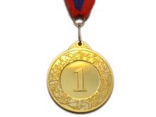 Медаль спортивная с лентой 1 место d - 6,5 см :T503-1